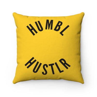 Humbl Hustlr Spun Polyester Square Pillow Yellow