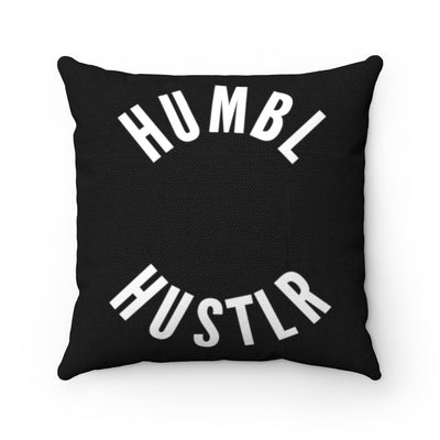 Humbl Hustlr Spun Polyester Square Pillow Black