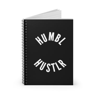 Humbl Hustlr Spiral Notebook - Ruled Line-Black