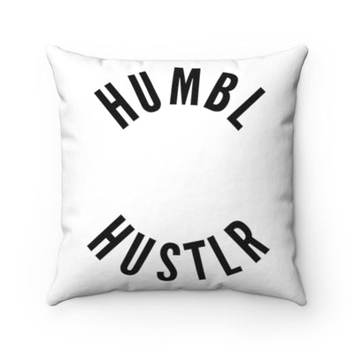 Humbl Hustlr Spun Polyester Square Pillow White