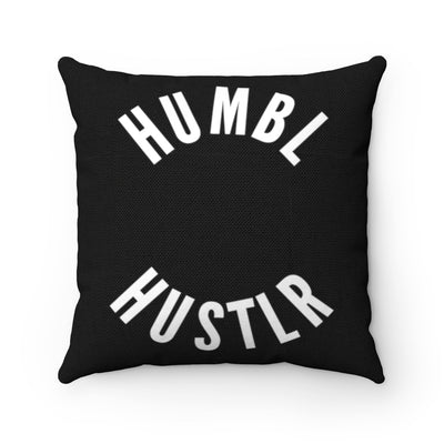 Humbl Hustlr Spun Polyester Square Pillow Black