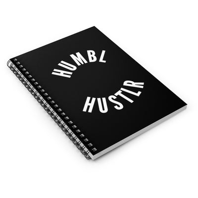 Humbl Hustlr Spiral Notebook - Ruled Line-Black