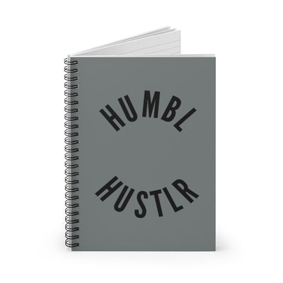 Humbl Hustlr Spiral Notebook - Ruled Line-Gray
